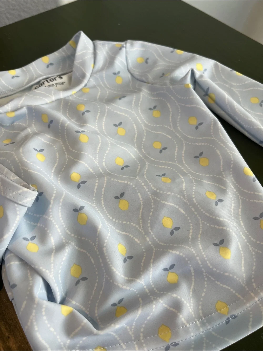 Carter's Light Blue Lemon Two-Piece Rash Guard Set - Picture 2 of 3